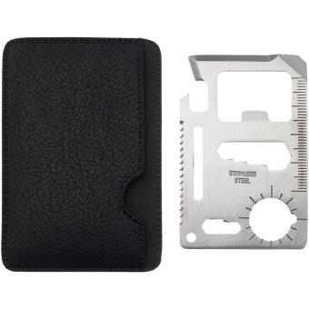 Saki 15-function pocket tool card Silver/black