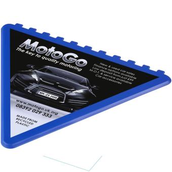 Frosty dreieckiger Eiskratzer aus recyceltem Kunststoff Royalblau