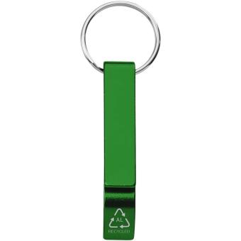 Tao RCS recycled aluminium bottle and can opener with keychain Green