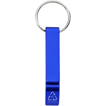 Tao RCS recycled aluminium bottle and can opener with keychain Dark blue