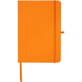Teak A5 Hardcover Notizbuch, liniert, aus recyceltem Material Orange