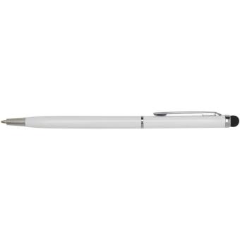 Ore aluminium ballpoint pen with stylus (blue ink) White