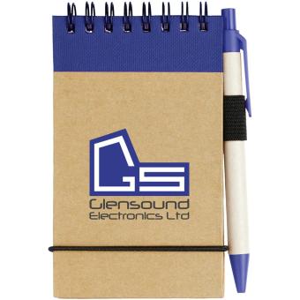 Zuse A7 recycled jotter notepad with pen Natural/navy