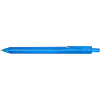 Niove recycled plastic soft cover notebook and ballpoint pen set (blue ink) Aztec blue