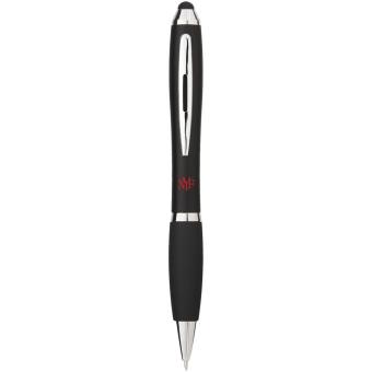 Nash coloured stylus ballpoint pen with black grip Black