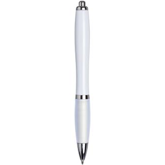Nash ballpoint pen with coloured barrel and grip White