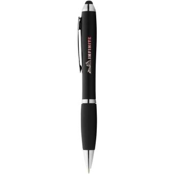 Nash coloured stylus ballpoint pen with black grip Black