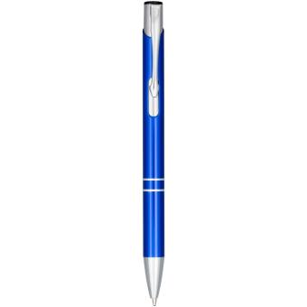 Moneta Druckkugelschreiber aus eloxierterm Aluminium (blaue Mine) Blau