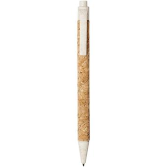 Midar cork and wheat straw ballpoint pen Nature cream