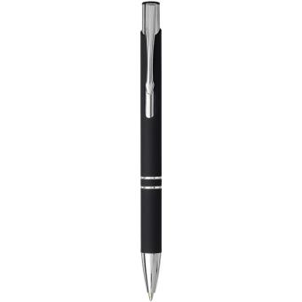 Moneta Soft Touch Druckkugelschreiber (schwarze Mine) Schwarz