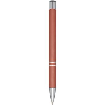 Moneta Soft Touch Druckkugelschreiber (schwarze Mine) Ziegelstein