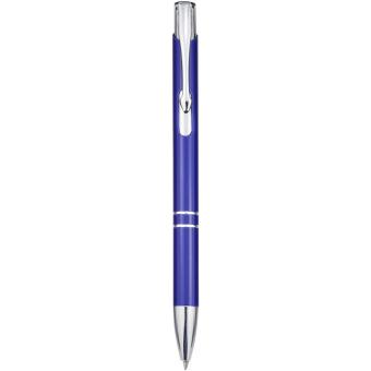 Moneta Druckkugelschreiber aus Aluminium (schwarze Mine) Royalblau