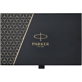 Parker IM achromatic ballpoint and rollerball pen set with gift box (black/blue ink) Black