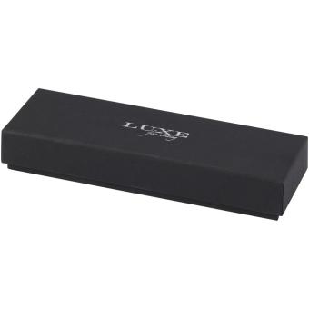 Lucetto recycled aluminium ballpoint and rollerball pen gift set (black ink) Black