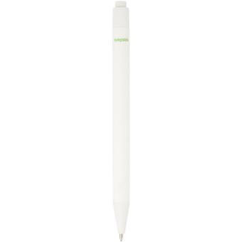 Chartik monochromatic recycled paper ballpoint pen with matte finish White