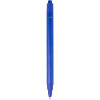 Chartik monochromatic recycled paper ballpoint pen with matte finish Aztec blue