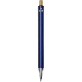 Cyrus recycled aluminium ballpoint pen (blue ink) Navy