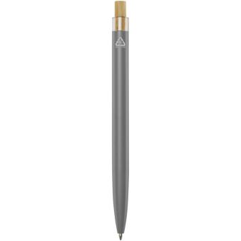 Nooshin Kugelschreiber aus recyceltem Aluminium (blaue Mine) Grau