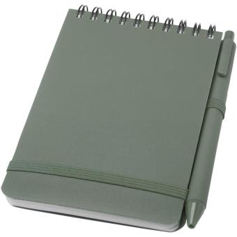 Thalaasa A6 Hardcover Notizbuch aus Ocean Bound Kunststoff mit Kugelschreiber (schwarze Mine) 