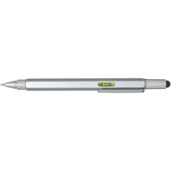 Dora recycled aluminium multifunctional pen (black ink) Silver