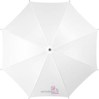 Jova 23" Regenschirm mit Holzstange und -griff Weiß