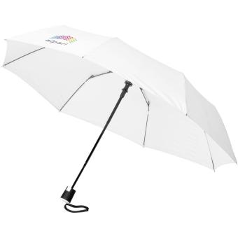 Wali 21" foldable auto open umbrella White