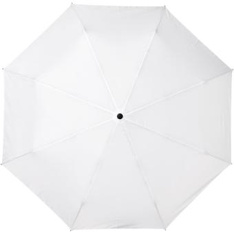 Bo 21" Vollautomatik Kompaktregenschirm aus recyceltem PET-Kunststoff Weiß