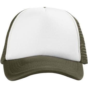 Trucker 100 g/m² Kappe mit 5 Segmenten Farngrün/weiß