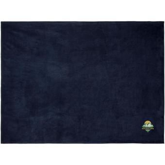 Bay Plaid-Decke aus extraweichem Coral-Fleece Dunkelblau