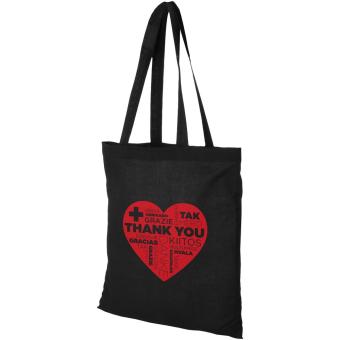 Carolina 100 g/m² cotton tote bag 7L Black