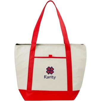 Lighthouse non-woven cooler tote 21L, nature Nature,red