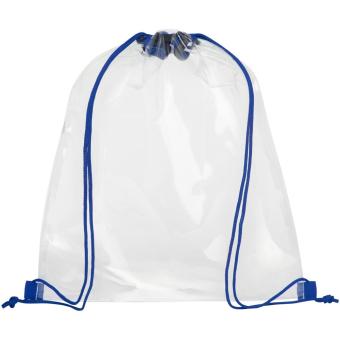 Lancaster transparent drawstring bag 5L Transparent blue