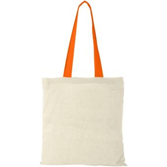 Nevada 100 g/m² cotton tote bag coloured handles 7L Orange