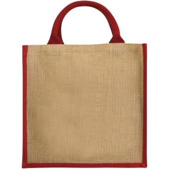 Chennai Jute Tragetasche 16L, natur Natur,rot