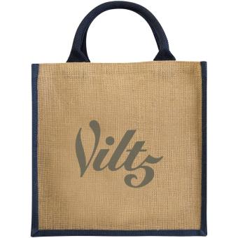 Chennai jute tote bag 16L Natural/navy