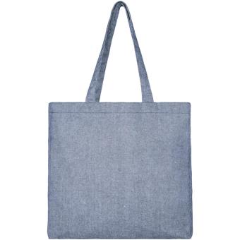 Pheebs 210 g/m² recycled gusset tote bag 13L Heather Blue