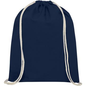 Oregon 140 g/m² cotton drawstring bag 5L Navy