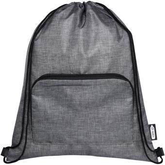 Ash recycled foldable drawstring bag 7L Graphite