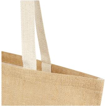 Juta 300 g/m² Jute Tragetasche 12 L, natur Natur,weiß