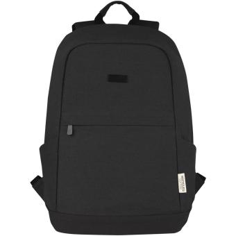 Joey 15.6" GRS recycled canvas anti-theft laptop backpack 18L Black