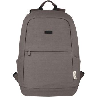 Joey 15.6" GRS recycled canvas anti-theft laptop backpack 18L Convoy grey