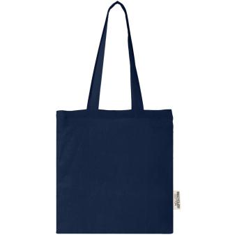 Madras 140 g/m2 GRS recycled cotton tote bag 7L Navy