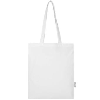 Madras Blend 140 g/m² Tragetasche aus GRS-recycelter Baumwolle 7L Weiß