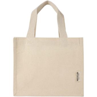 Odessa 220 g/m² GRS recycled cotton mini gusset tote bag 9L Nature