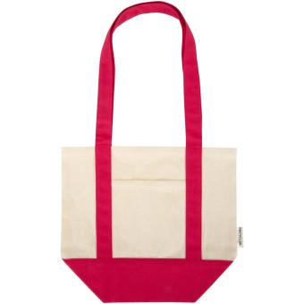 Sam 320 g/m² Mini-Tragetasche aus GRS recycelter Baumwolle, natur Natur,rot