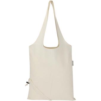 Madras Blend 140 g/m², GRS-zertifizierte, faltbare Baumwoll Tragetasche, 7 l Natur