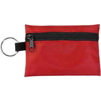 Valdemar 16-piece first aid keyring pouch Red