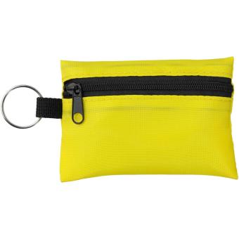 Valdemar 16-teilige Erste-Hilfe-Tasche mit Schlüsselanhänger Gelb