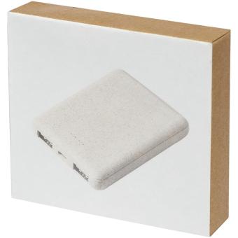 Asama 5000 mAh Powerbank aus Weizenstroh Beige