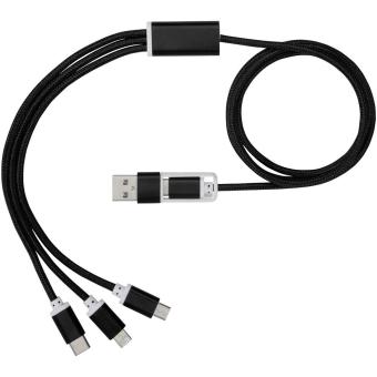 Versatile 5-in-1-Ladekabel Schwarz